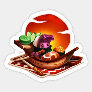 Sailing Sushi Sticker